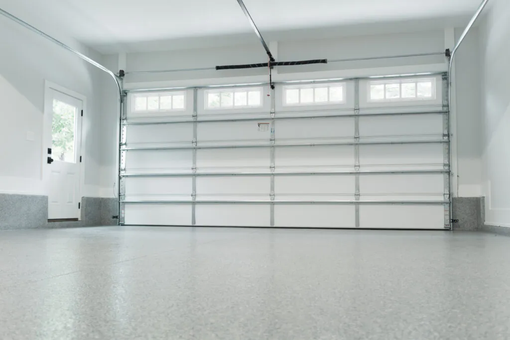 Empty garage with clean floor